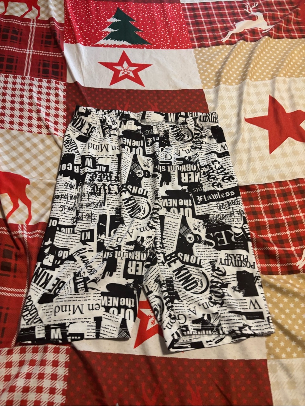 Streetwear Society Black & White Printed Bike Shorts